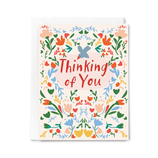 Thinking of You Floral Sympathy Greeting Card