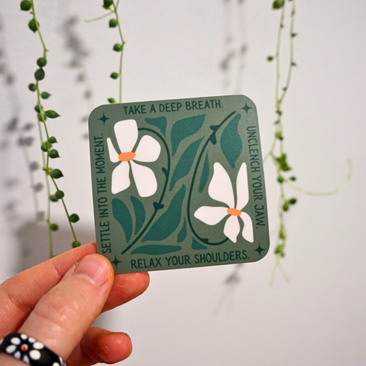 Take a Deep Breath Sticker | Mental Health Sticker | Calming