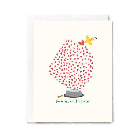 Gone But Not Forgotten Pet Sympathy Greeting Card for Dogs