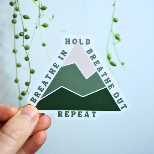Triangle Breathing Sticker | Mountain Sticker | Mindfulness 