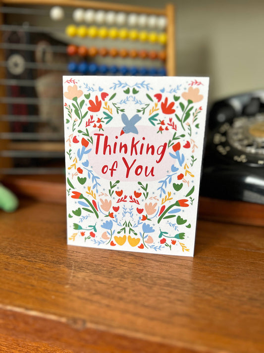 Thinking of You Floral Sympathy Greeting Card