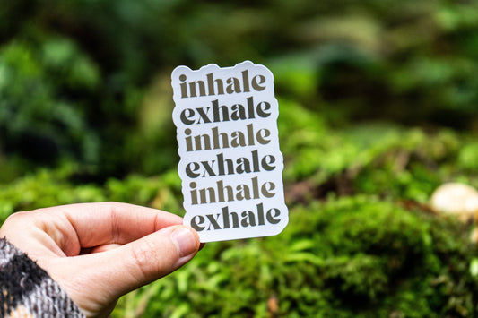 Inhale Exhale Sticker | Meditation Sticker | Yoga Sticker 