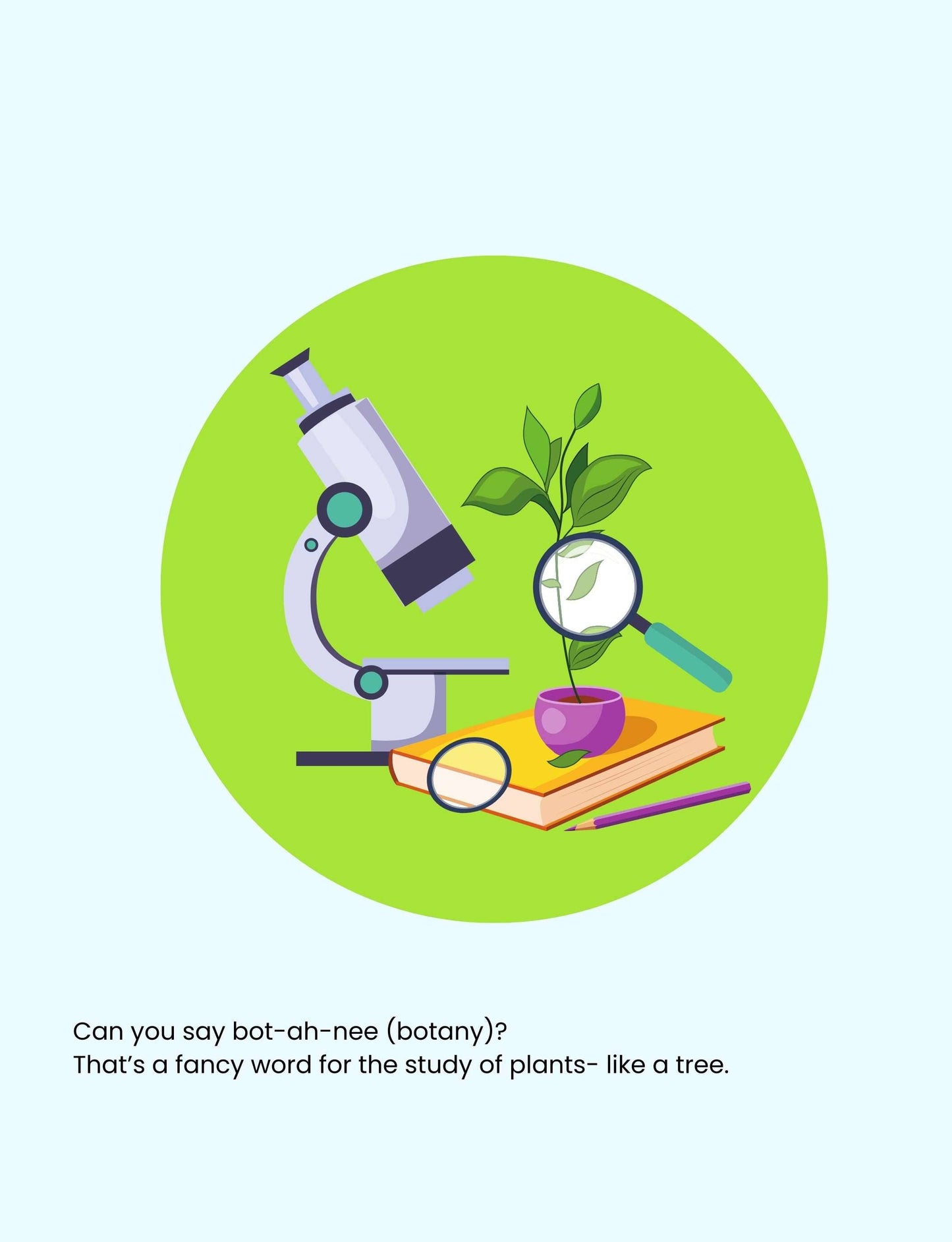 Hello Plants- Educational Colouring Book.