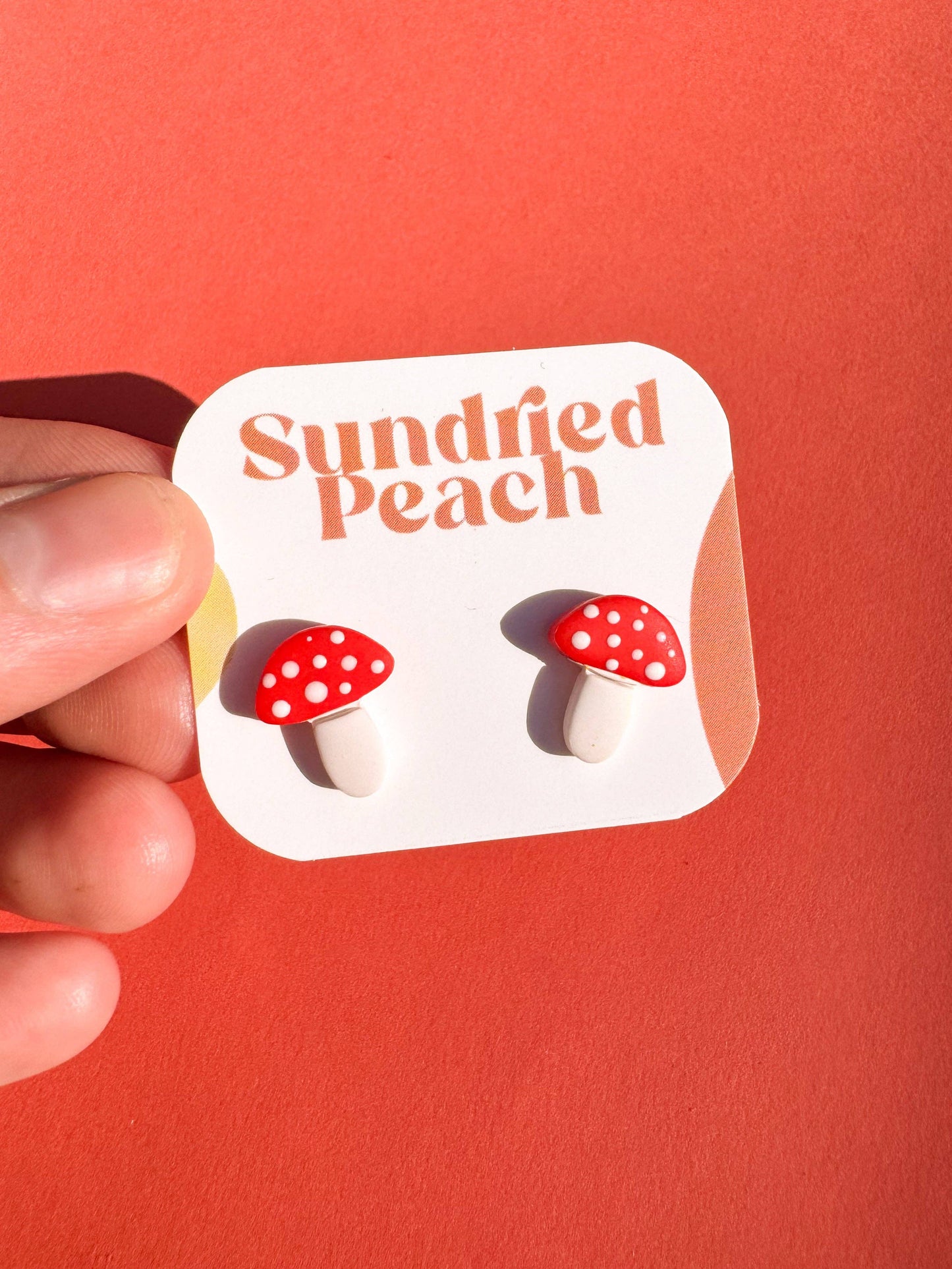 Clay Mushroom Studs
