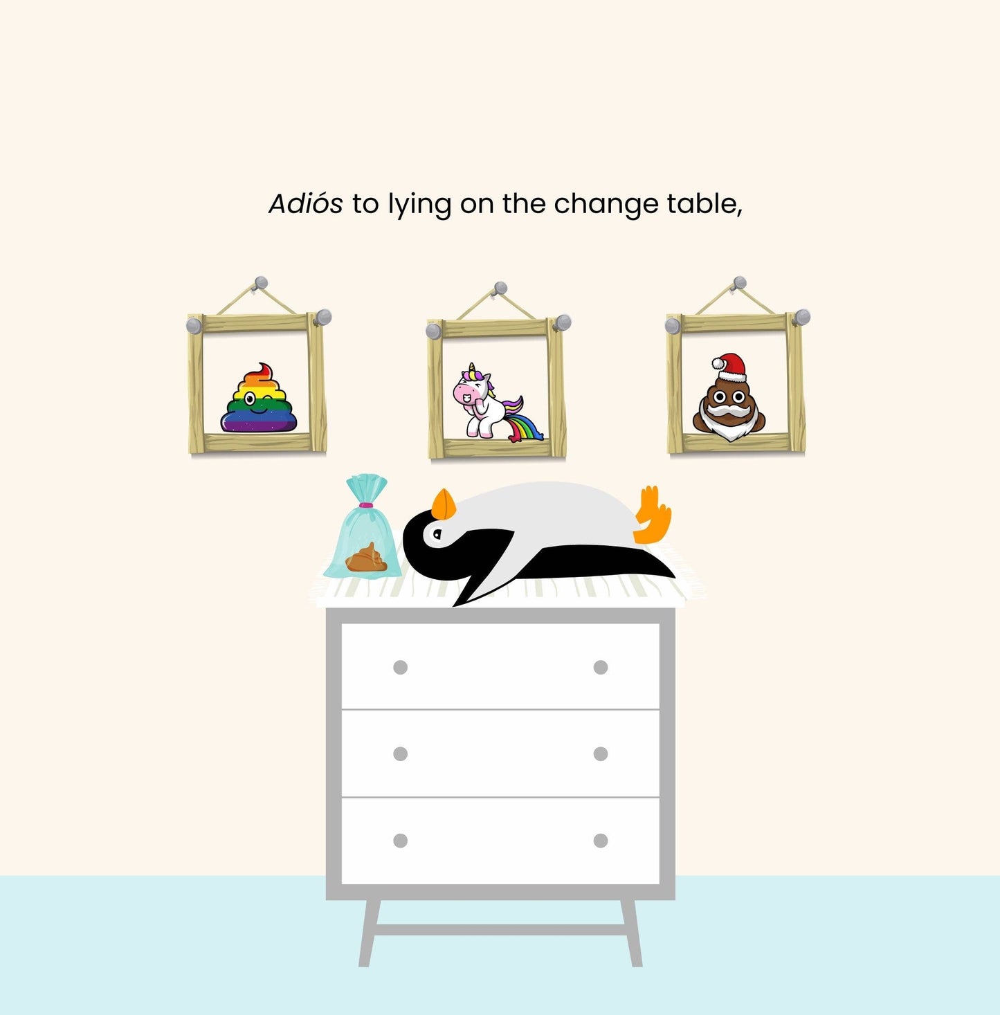 Goodbye Diapers- A potty training prep book for kids.