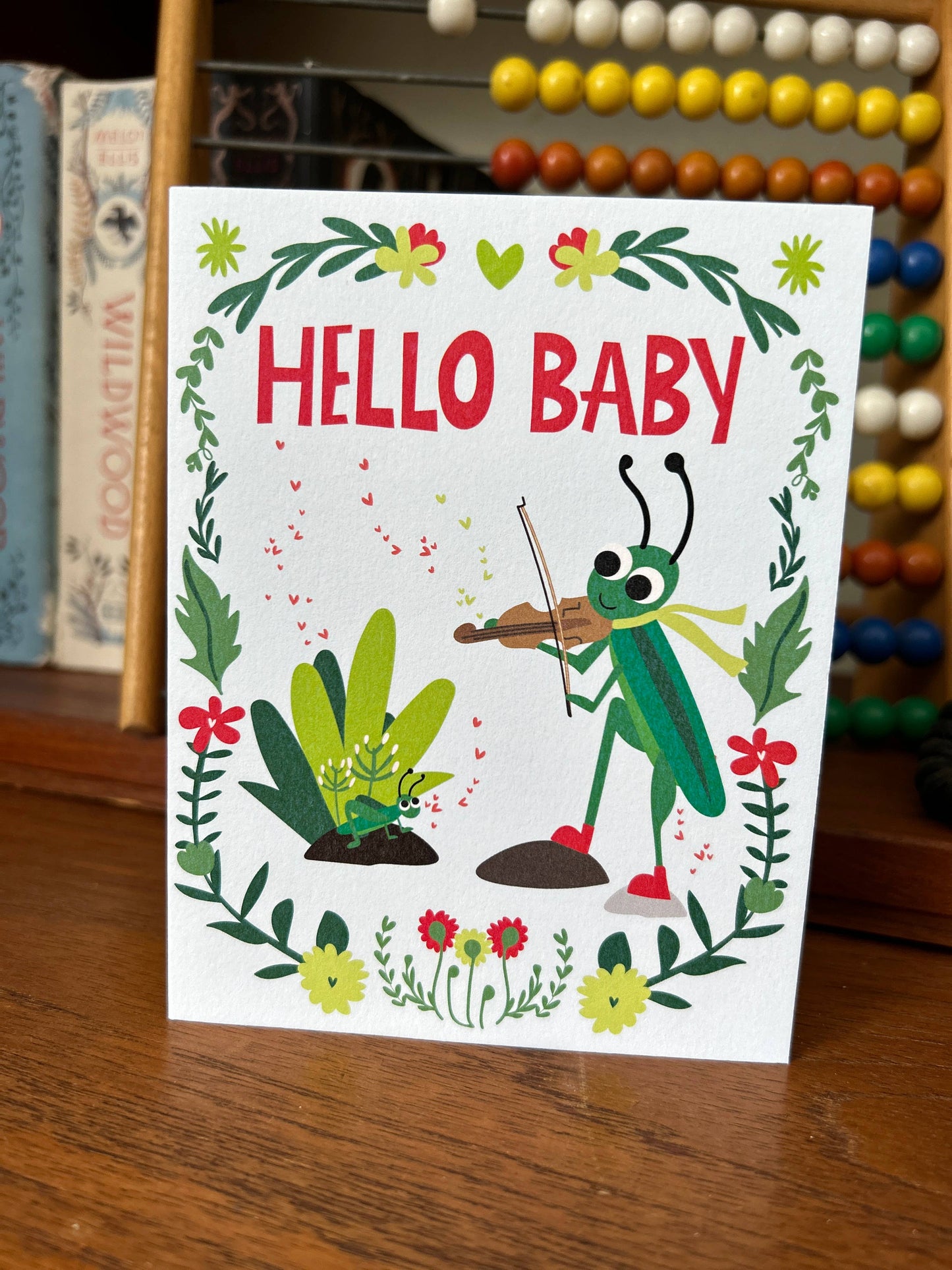 Hello New Baby Cricket Greeting Card Congratulations