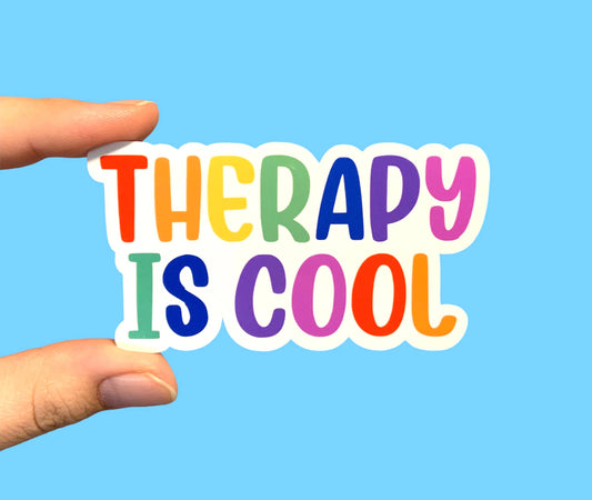 Therapy is cool, Mental health sticker, Therapist sticker