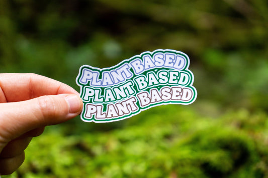 Wavy Plant-Based Sticker | Vegan Sticker | Animal Rights 