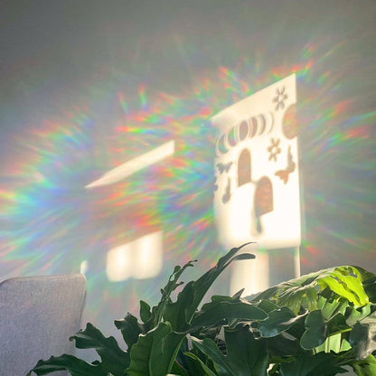 Mountain + Forest Suncatcher Sticker | Rainbow Window Cling