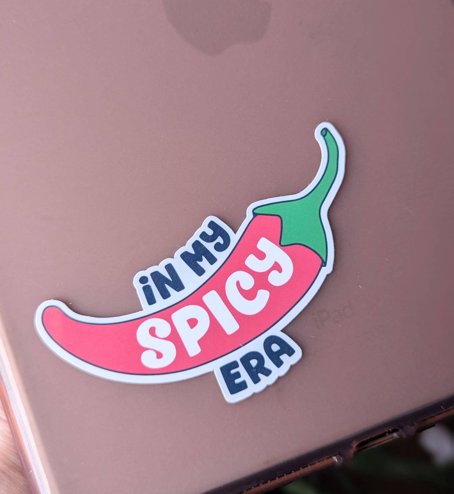 In my spicy era vinyl sticker, smut reader bookish merch