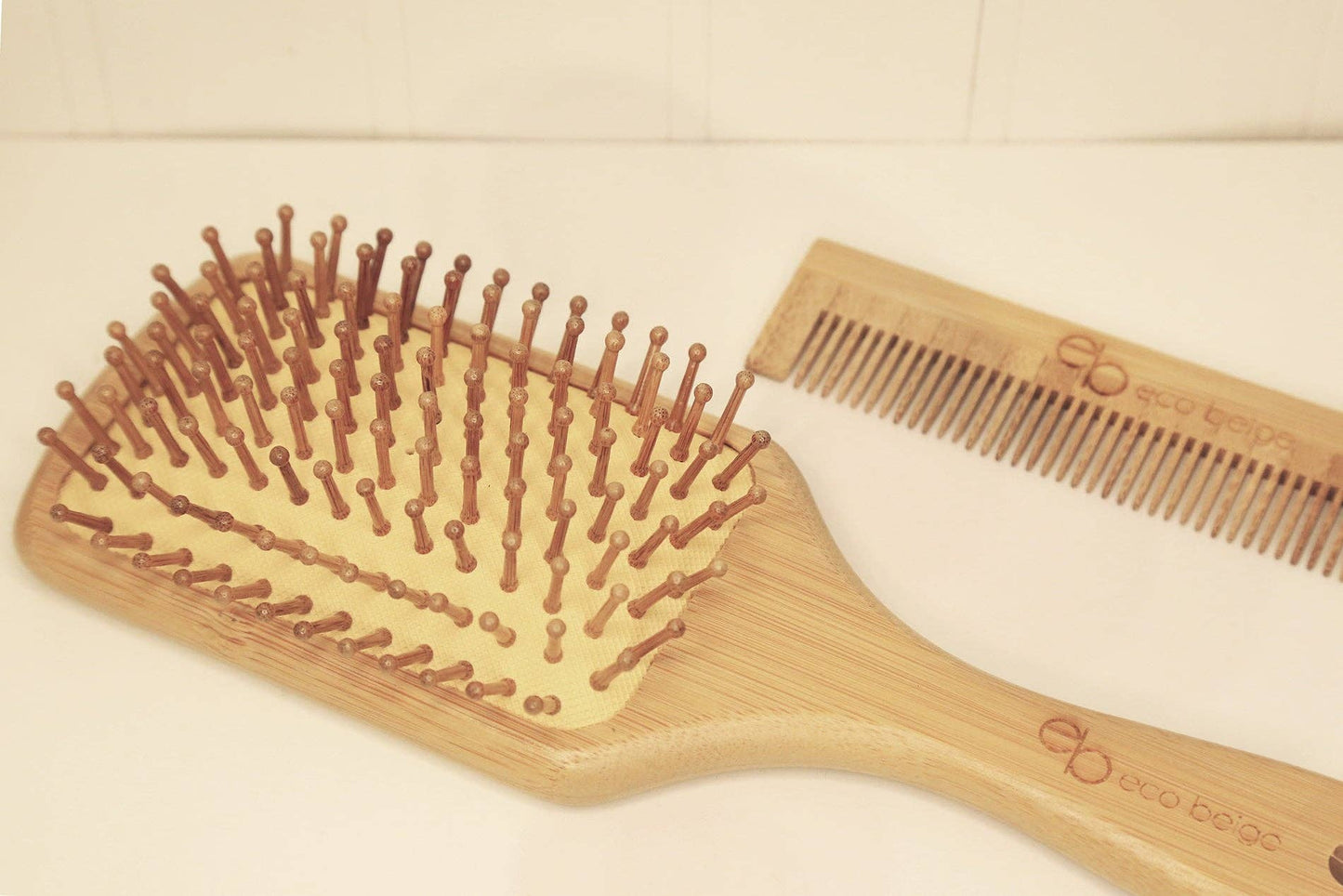Cushioned Bamboo Hair Brush- Rectangle