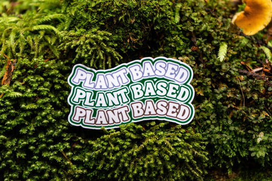 Wavy Plant-Based Sticker | Vegan Sticker | Animal Rights 