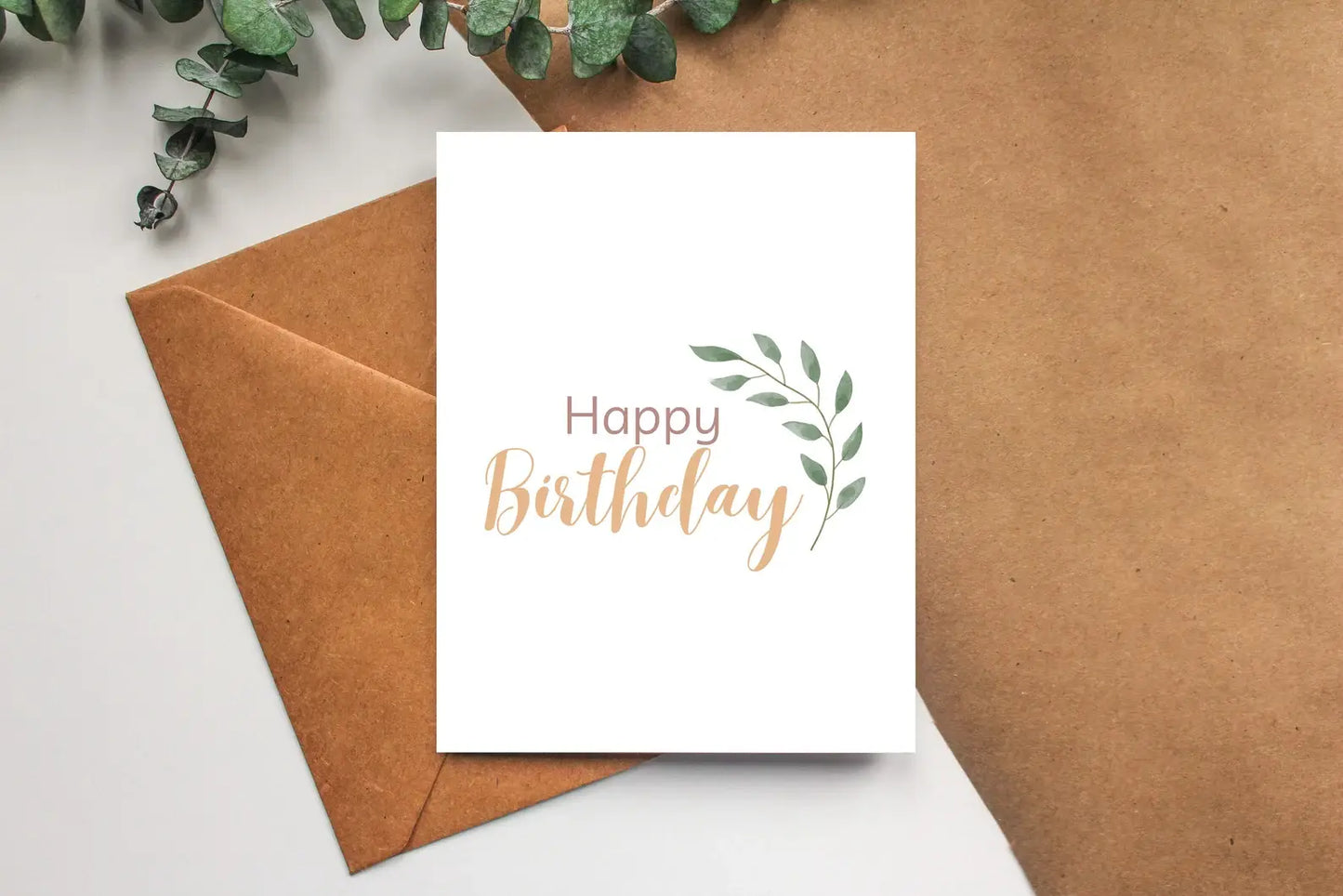 Boho Happy Birthday Greeting Card