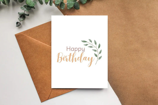 Boho Happy Birthday Greeting Card