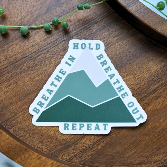 Triangle Breathing Sticker | Mountain Sticker | Mindfulness 