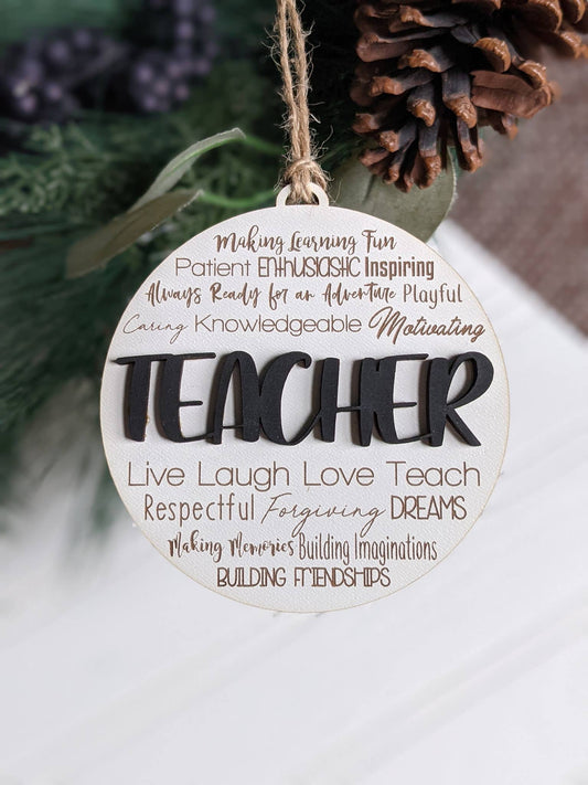 Teacher Gift Christmas Ornament