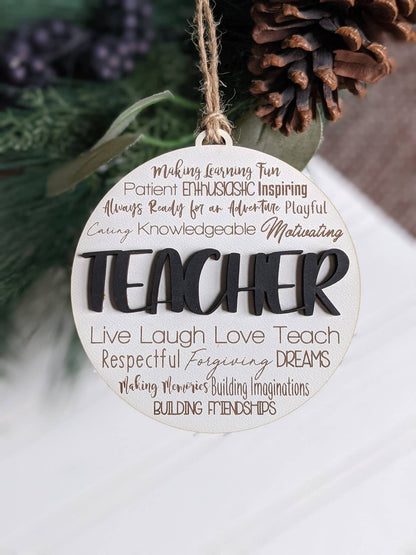 Teacher Gift Christmas Ornament