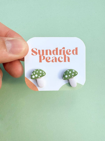 Clay Mushroom Studs
