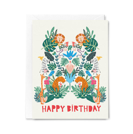 Happy Birthday It's A Jungle Out There Greeting Card