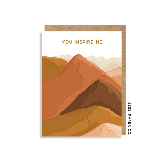 You Inspire Me Mountain Card