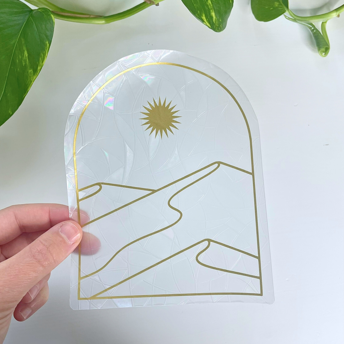 Mountain Sunset Suncatcher | Rainbow Maker | Window Cling
