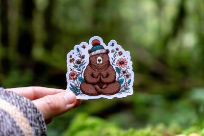 The Yogi Bear Sticker | Yoga Sticker | Nature Lover 