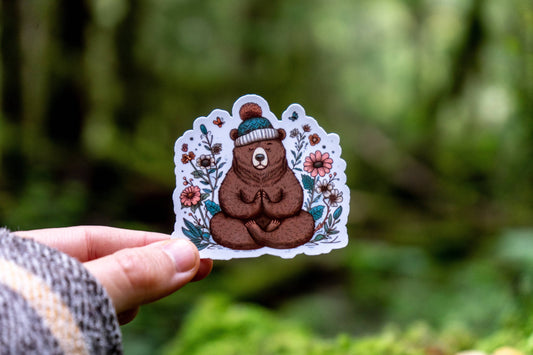 The Yogi Bear Sticker | Yoga Sticker | Nature Lover 