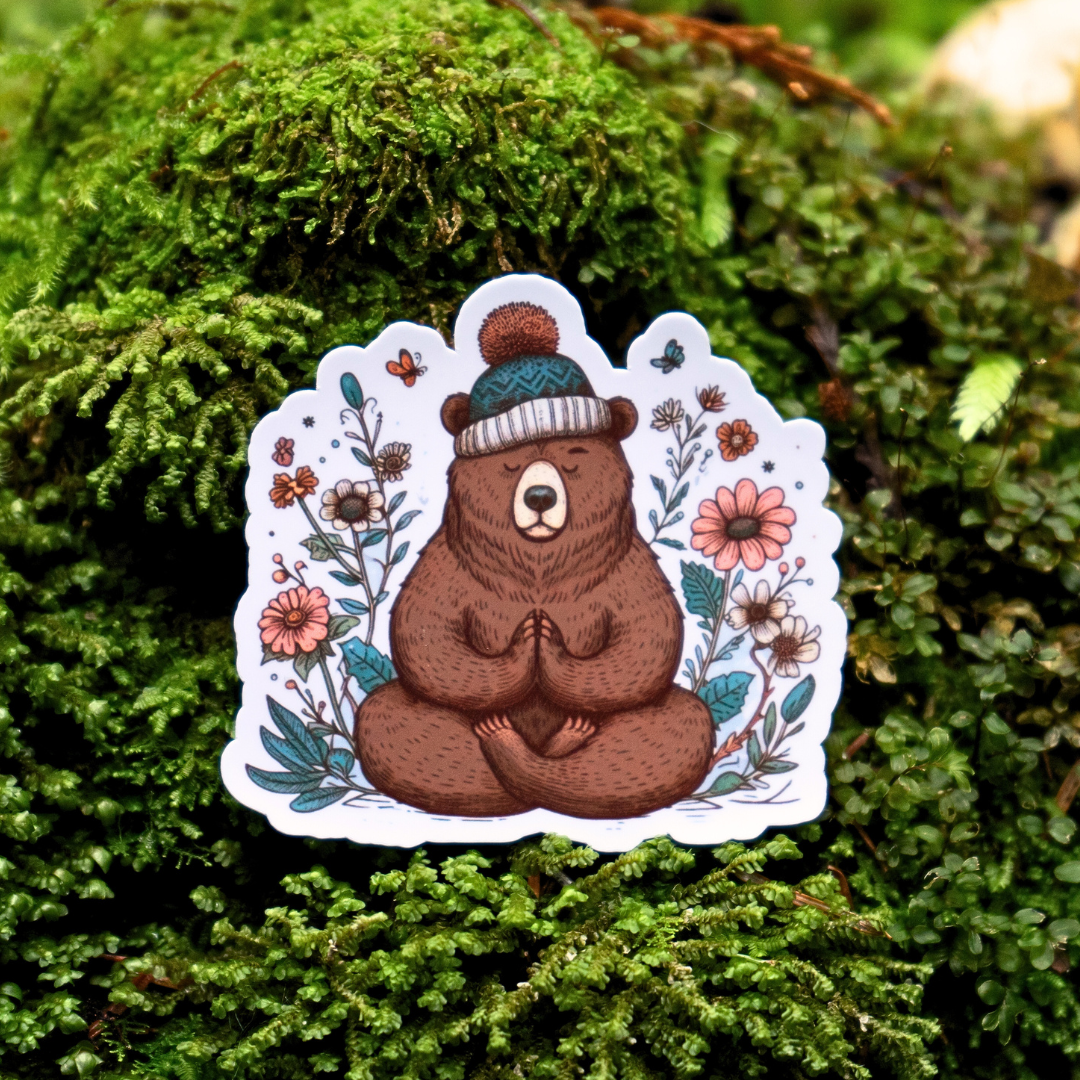 The Yogi Bear Sticker | Yoga Sticker | Nature Lover 