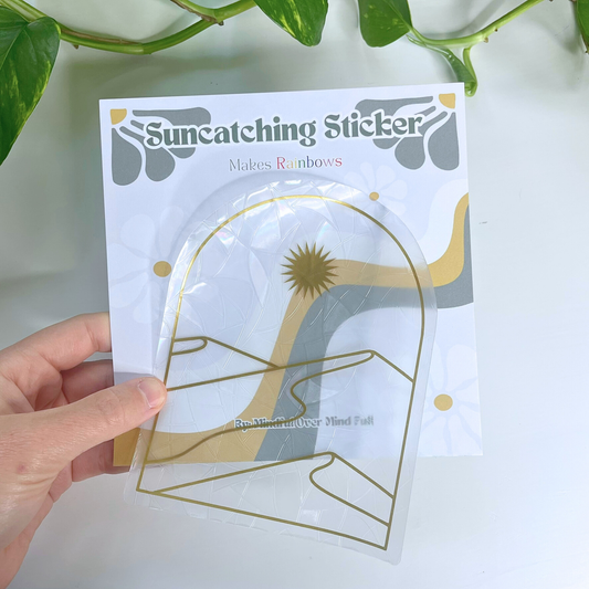 Mountain Sunset Suncatcher | Rainbow Maker | Window Cling