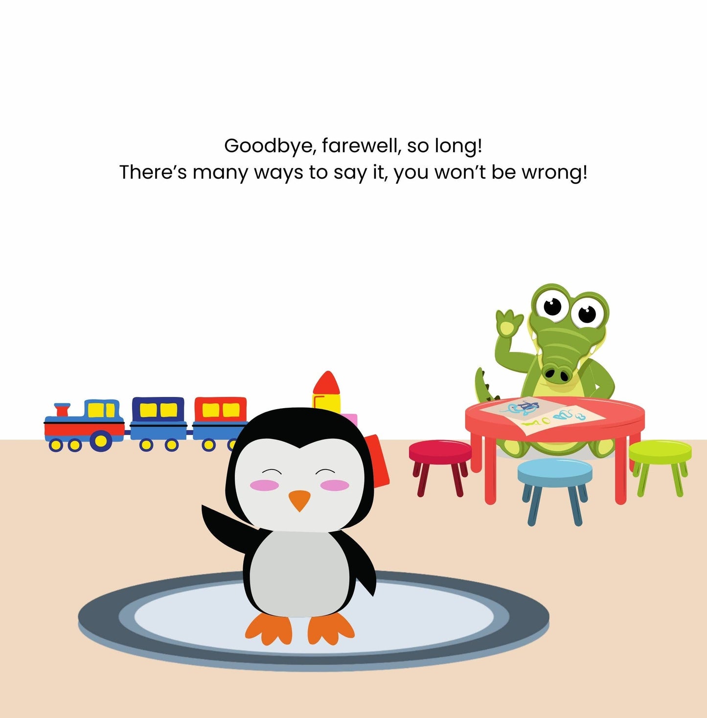 Goodbye Diapers- A potty training prep book for kids.