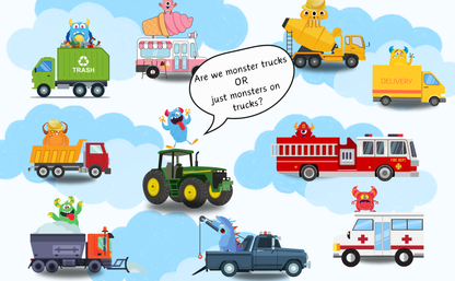 Hello Monster Trucks! (a Book of Trucks with Monsters on Top