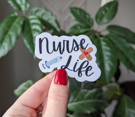 Nurse life vinyl sticker, gift for nursing graduate