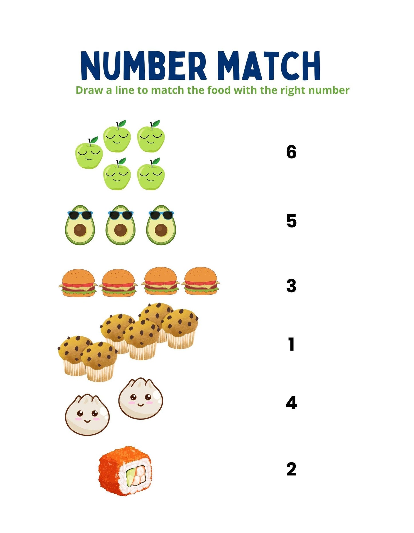 Yummy Numbers- counting food in different languages