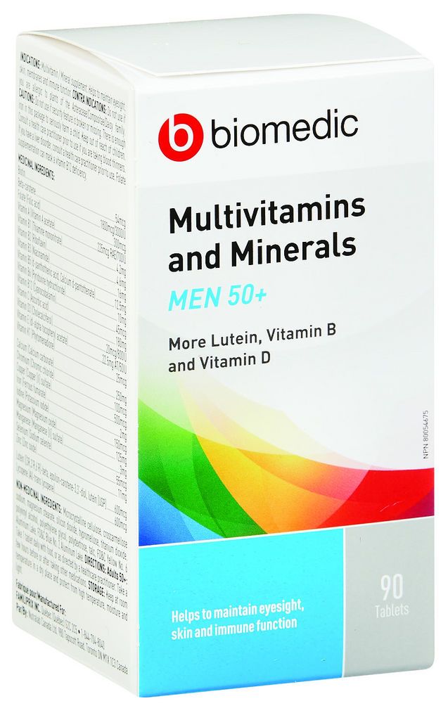 MULTI-VITAMIN AND MINERALS FOR MEN 50+