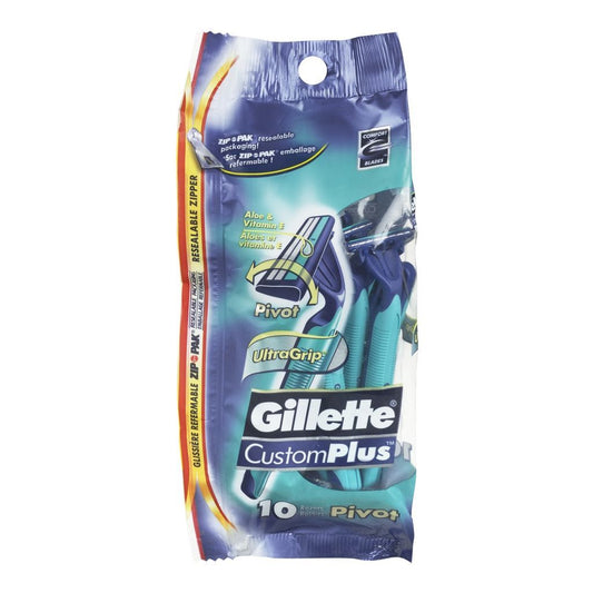 GILLETTE CUSTOMPLUS PIVOT DISPOSABLE RAZORS