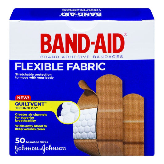BAND-AID FLEXIBLE FABRIC BANDAGE STRIPS