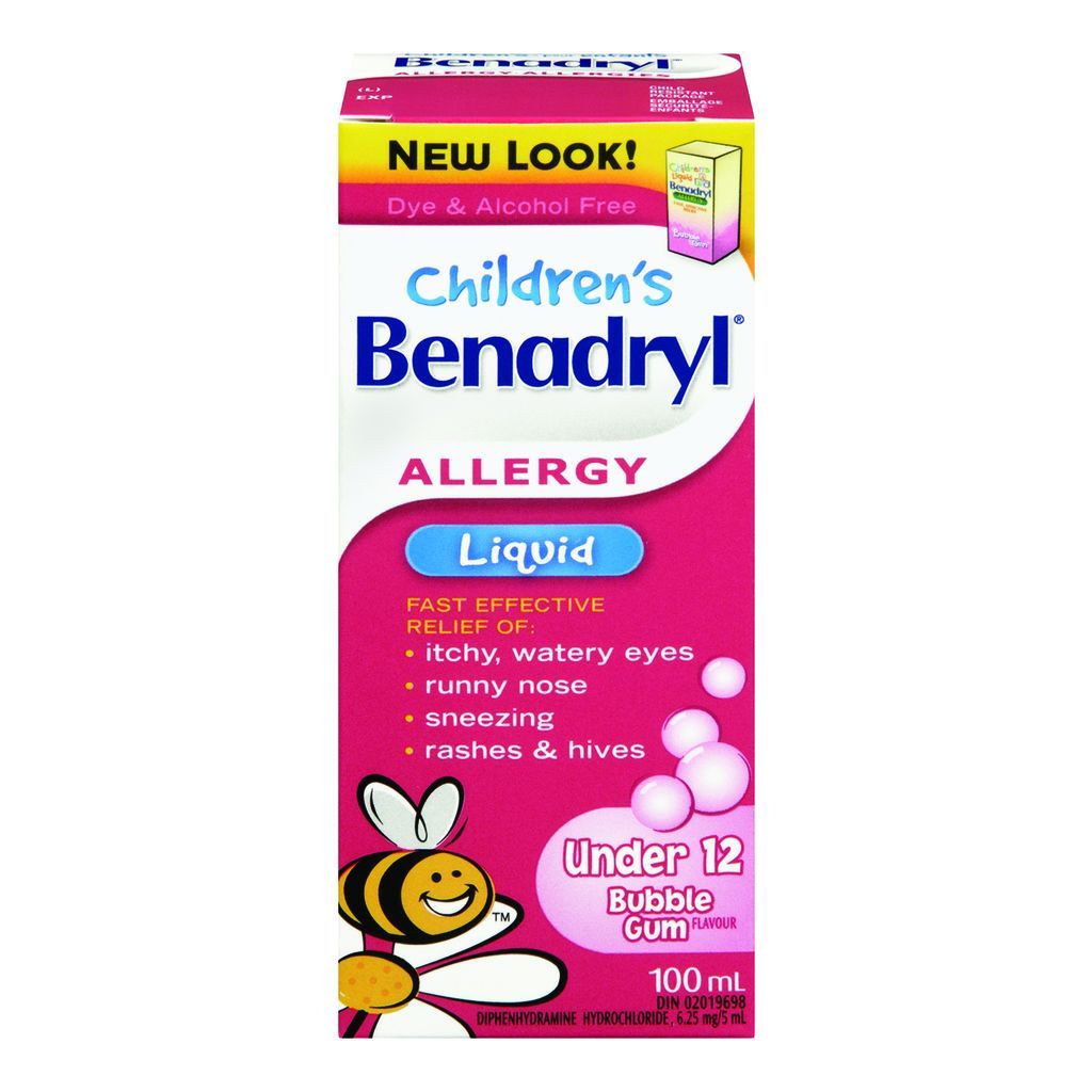 BENADRYL ALLERGY FOR CHILDREN LIQUID - BUBBLEGUM