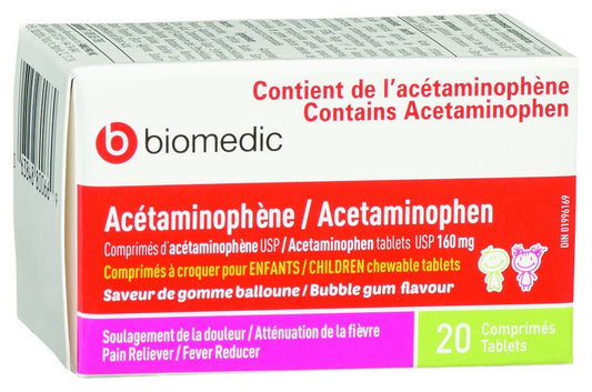 CHILDREN'S CHEWABLE ACETAMINOPHEN 160MG (2-11YRS)