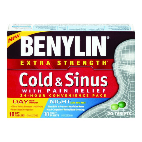 BENYLIN ALL IN ONE COLD & SINUS DAY/NIGHT - EXTRA STRENGTH