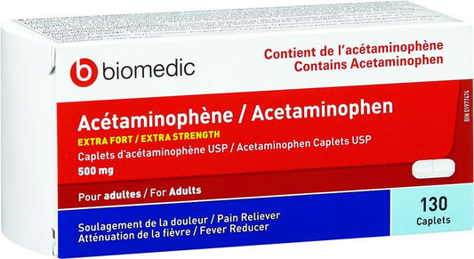 ACETAMINOPHEN 500MG CAPLETS