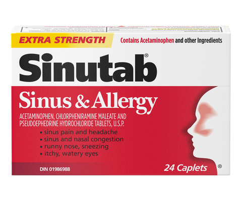SINUTAB SINUS & ALLERGY EXTRA STRENGTH