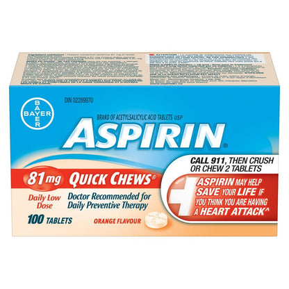 QUICK CHEW LOW DOSE ASA 81MG