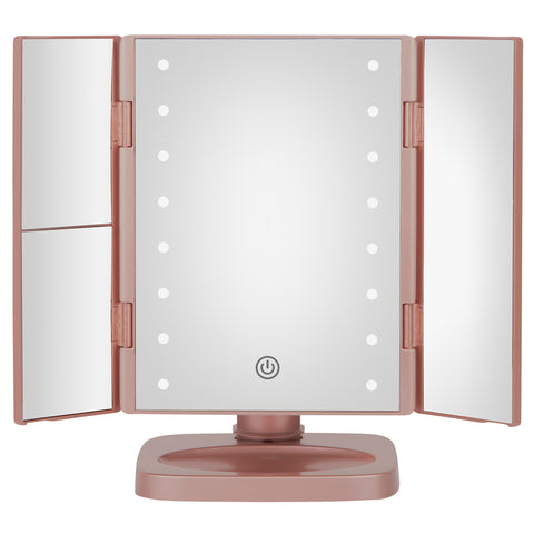 TRUE GLOW TRIFOLD LED MAKEUP MIRROR