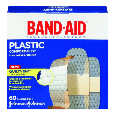 BAND-AID PLASTIC COMFORT FLEX BANDAGES