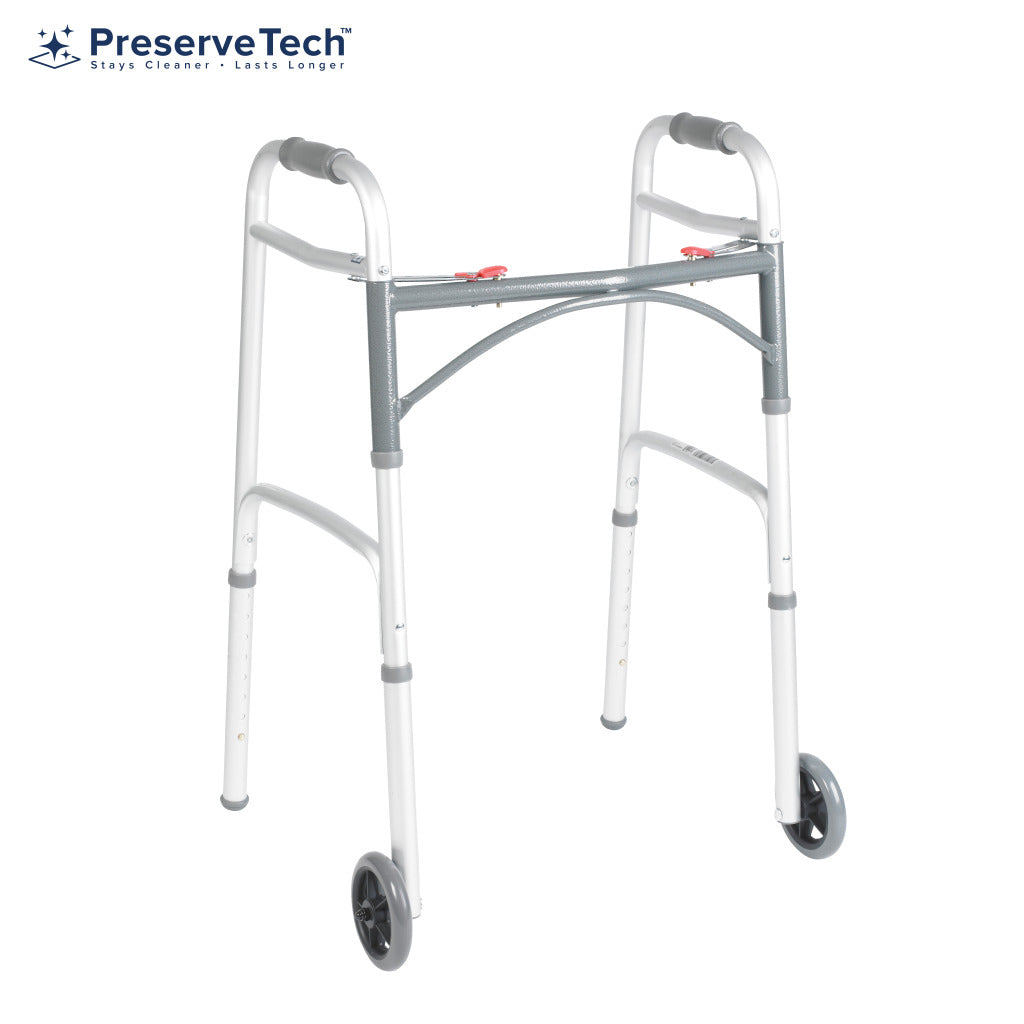 DELUXE FOLDING 2-BUTTON WALKER