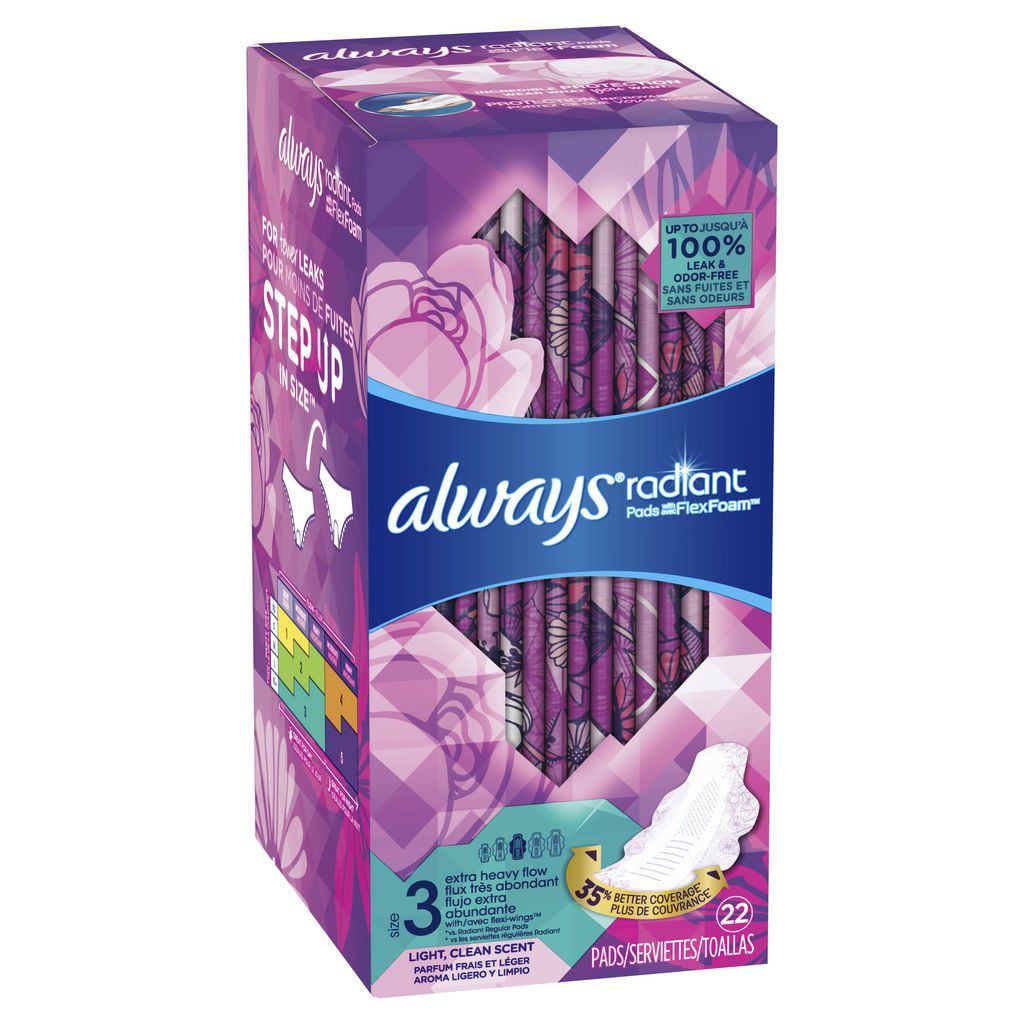 RADIANT PADS WITH FLEXI-WINGS - CLEAN SCENT