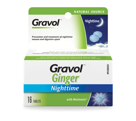 GINGER NIGHTTIME TABLETS WITH MELATONIN