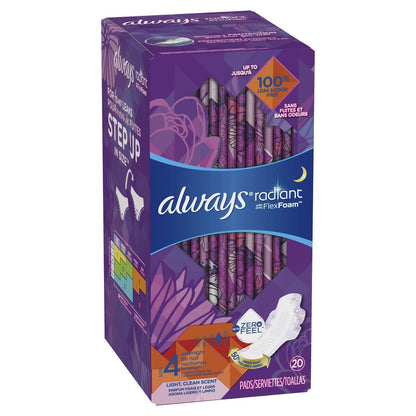 RADIANT PADS WITH FLEXI-WINGS - CLEAN SCENT