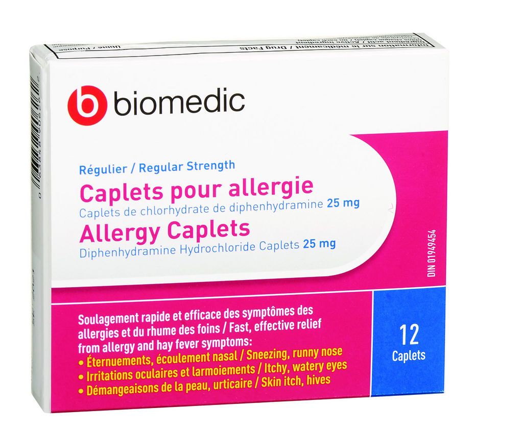 ALLERGY TABLETS (DIPHENHYDRAMINE) 25MG