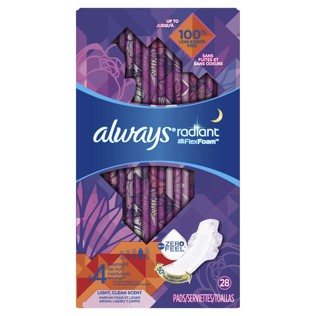 RADIANT PADS WITH FLEXI-WINGS - CLEAN SCENT